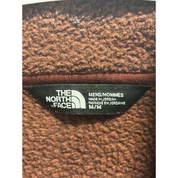 The North Face Mens Rust Full-Zip Fleece Jacket M 100% Polyester Made In Jordan - Picture 2 of 14